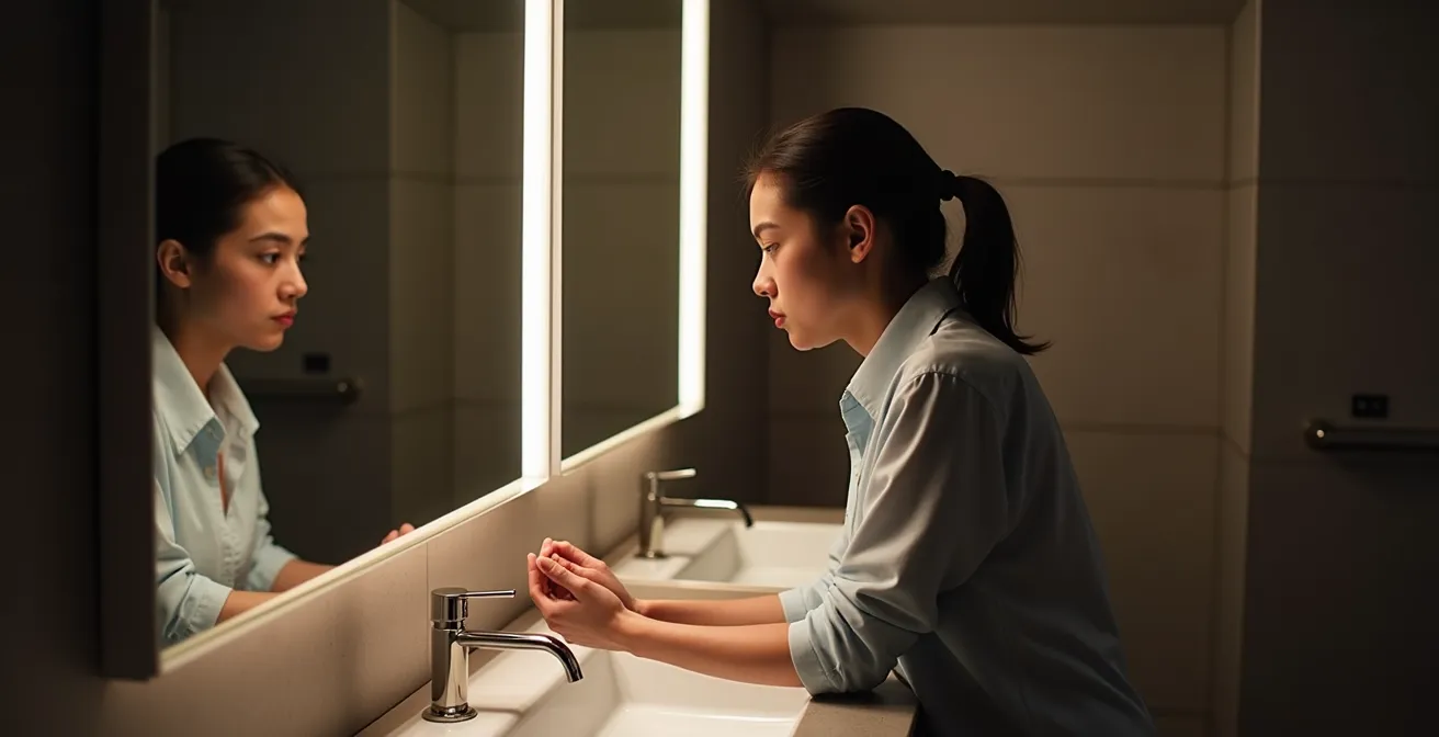 Badezimmerbeleuchtung zeigt Kontrast zwischen Design und praktischer Nutzung