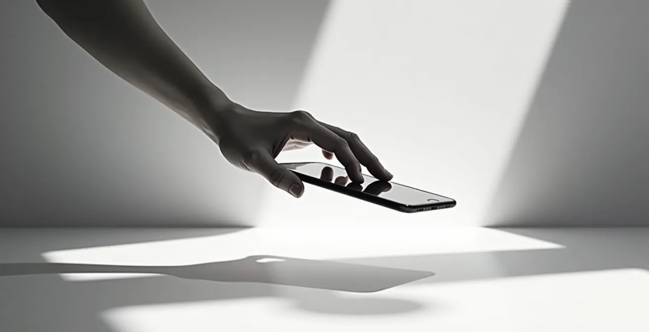 Moderne App-Oberfläche zeigt Bauhaus-Einfluss durch klare Geometrie und Funktionalität