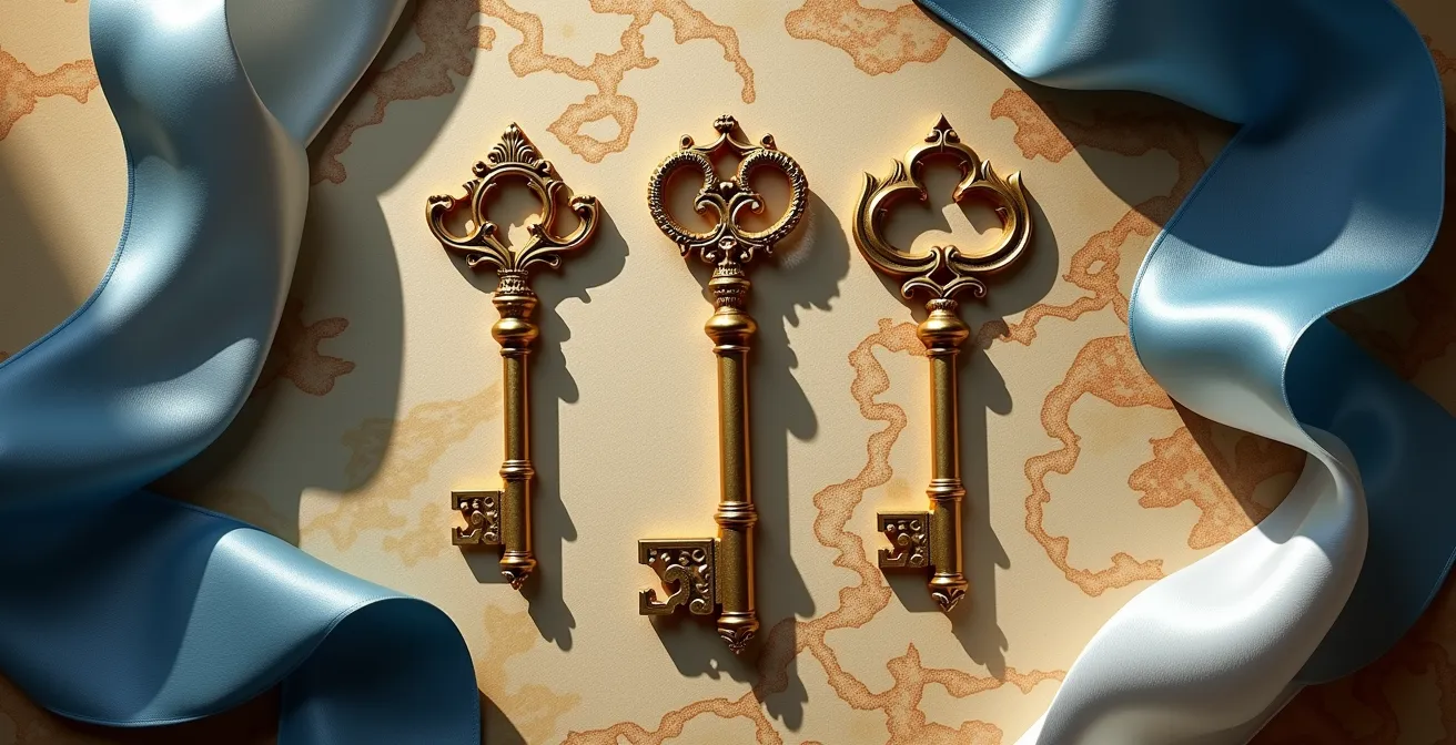 Abstrakte Visualisierung der optimalen Reiseroute zwischen den drei Königsschlössern