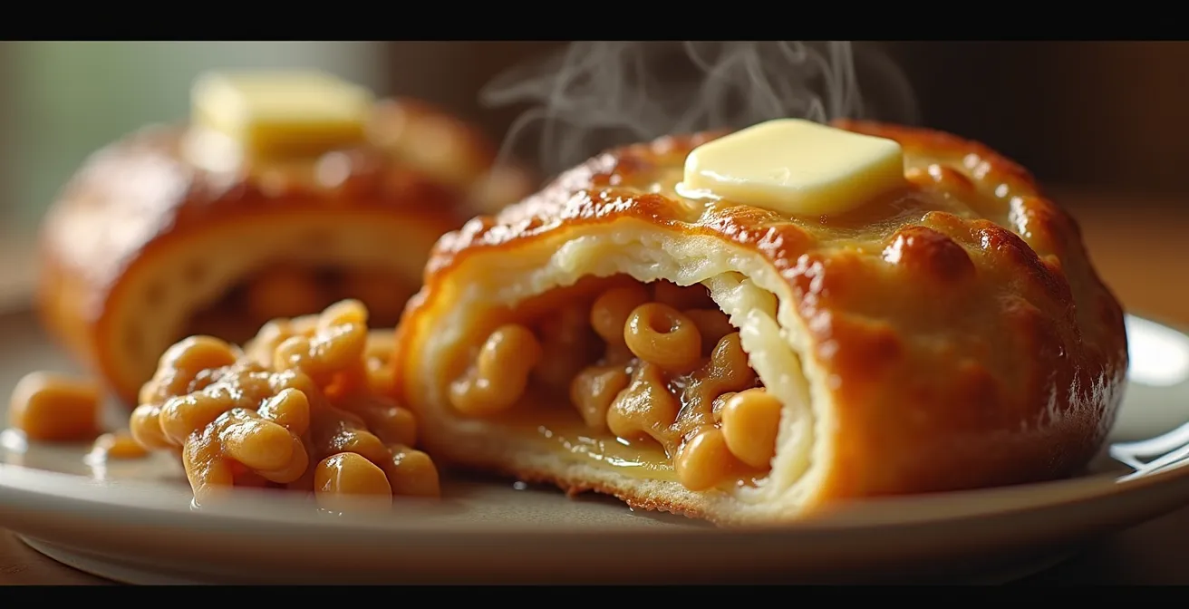 Rustikale Brezelknödel aus alten Brezeln auf traditionellem Teller