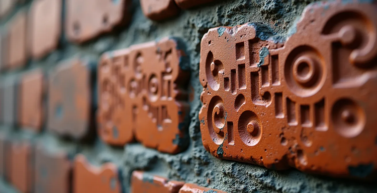 Nahaufnahme der goldenen lateinischen Inschrift über dem Torbogen des Holstentors