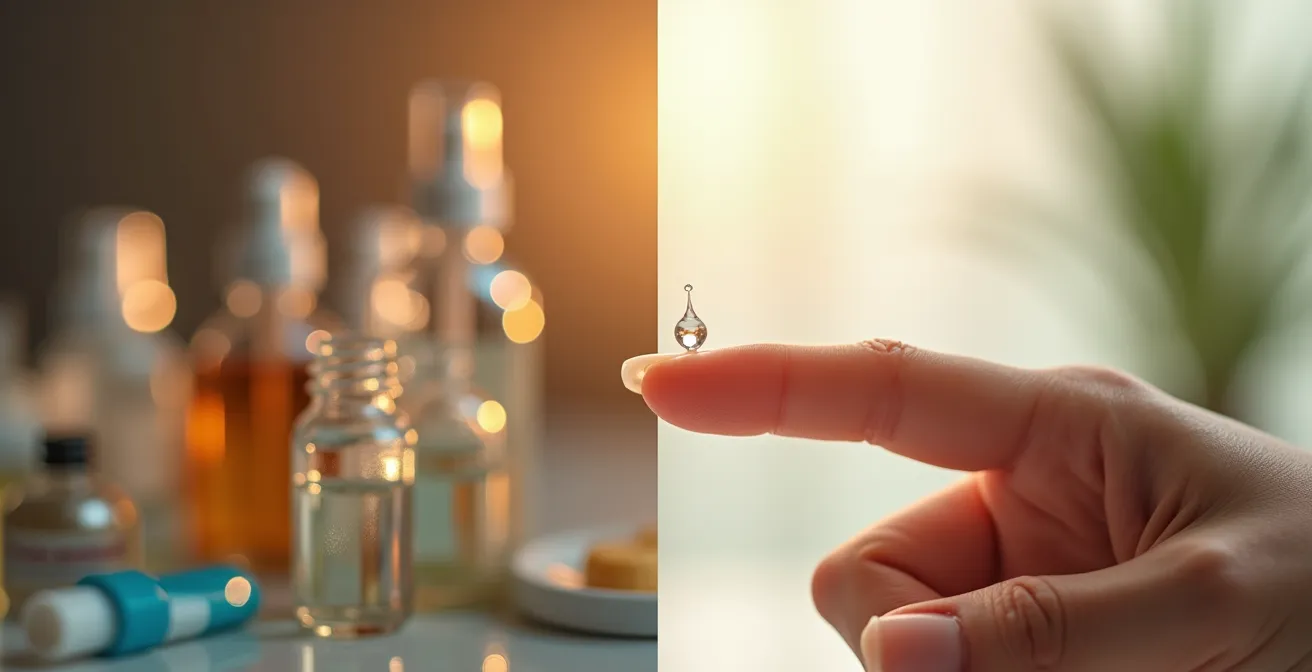 Ruhige Gesichtshaut in natürlichem Morgenlicht