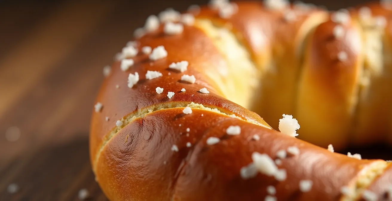Wissenschaftliche Darstellung der chemischen Reaktion beim Backen von Laugengebäck