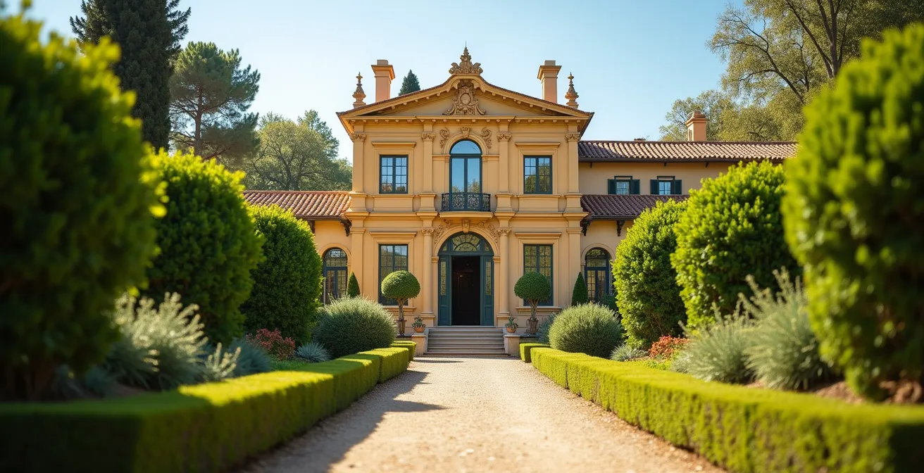 Eingeschossige Rokoko-Architektur von Sanssouci mit direktem Gartenzugang als philosophisches Manifest