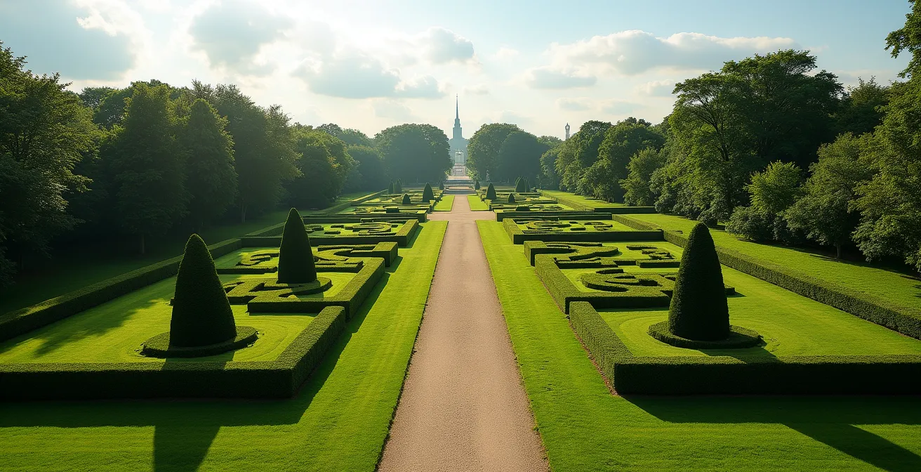 Übergang vom geometrischen Barockgarten zum natürlichen englischen Landschaftspark in Sanssouci