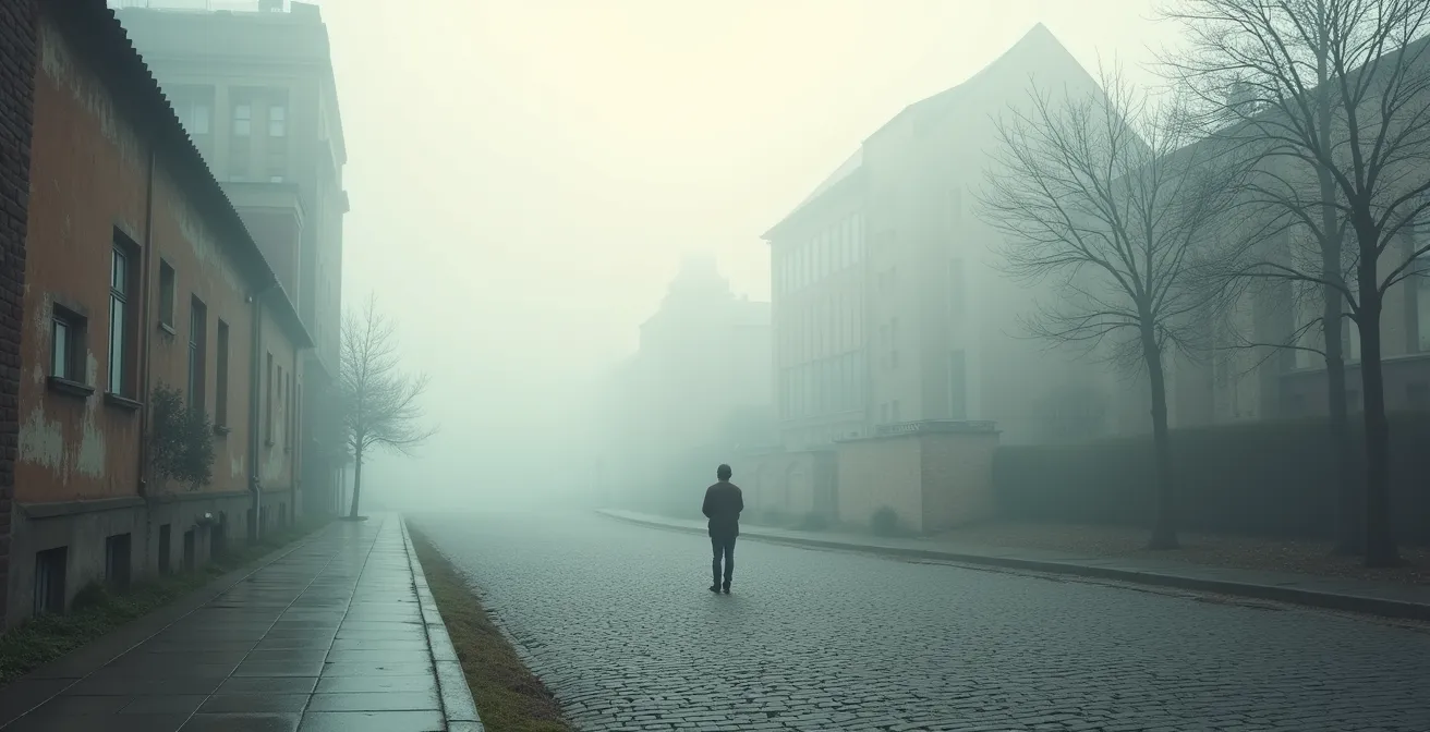 Mehrschichtige Zeitebenen Berlins visualisiert durch architektonische Überlagerungen