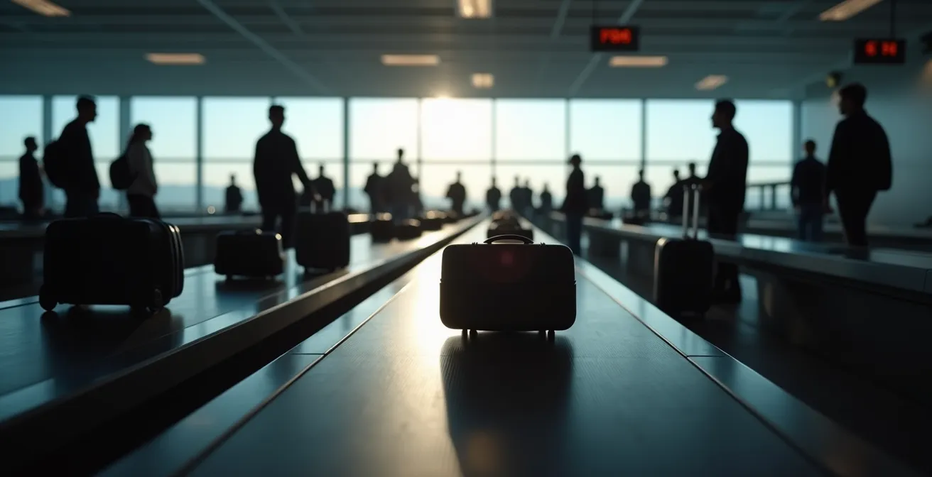 Gepäckdurchleuchtung zeigt verschiedene Lebensmittelverpackungen in Röntgenansicht